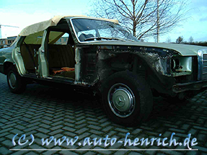 Fahrzeugpfege Henrich - Auto Montage Mercedes, Schweißarbeiten und Ersatzteile. Mercedes Restauration,Ersatzteile und Zubehör, die Schweißarbeiten all das erledigt für Sie Fahrzeugpfege Henrich in Kempen mit viel Liebe zum Detail.